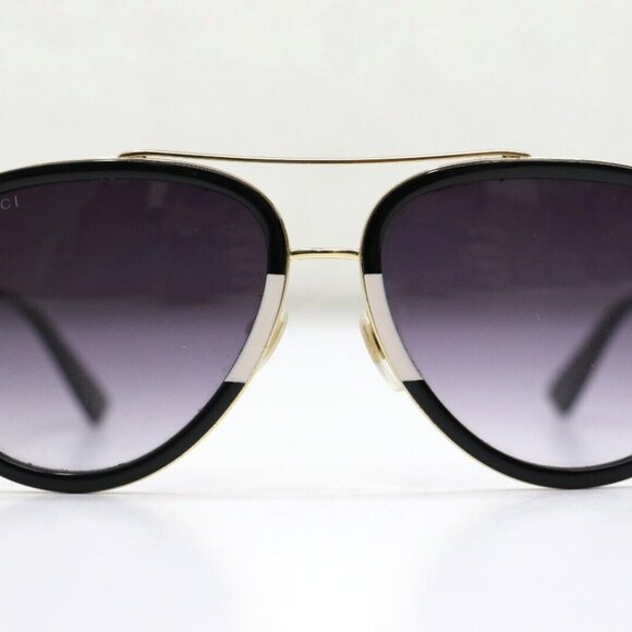 GUCCI GG062S 006 Black/White Fashion Aviator 140mm 57-17mm Sunglasses - Picture 12 of 15